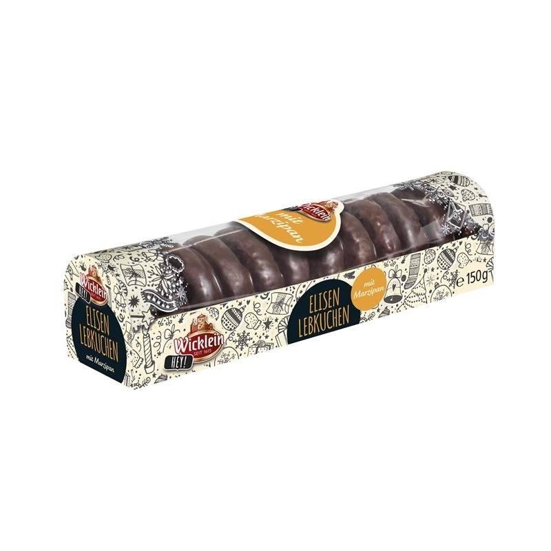 WICKLEIN MINI - ELISEN - LEBKUCHEN MARZIPAN SCHOKOLIERT 150G
