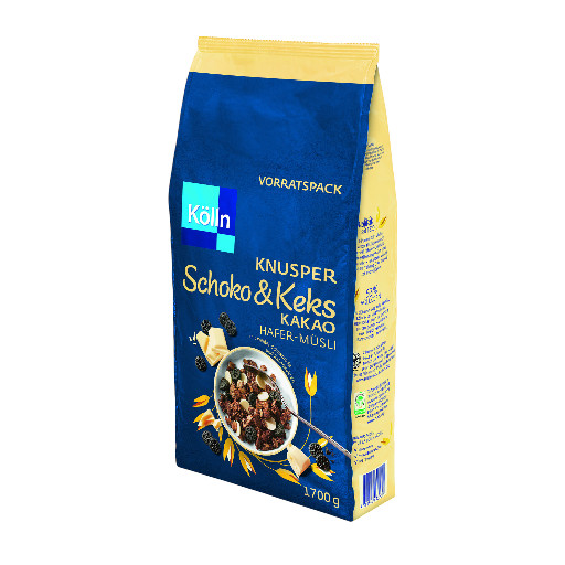 KOELLN MUESLI KNUSPER SCHOKO & KEKS KAKAO 1.7KG