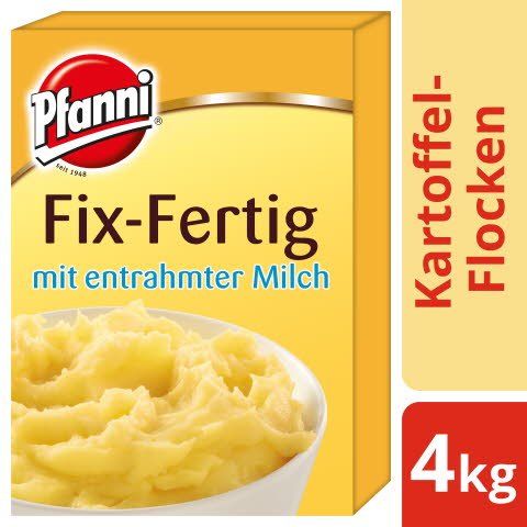 PFANNI KARTOFFEL - FLOCKEN PUEREE FIX - FERTIG MIT MILCH ERG. 130 PORTIONEN Á 200G 4 KG