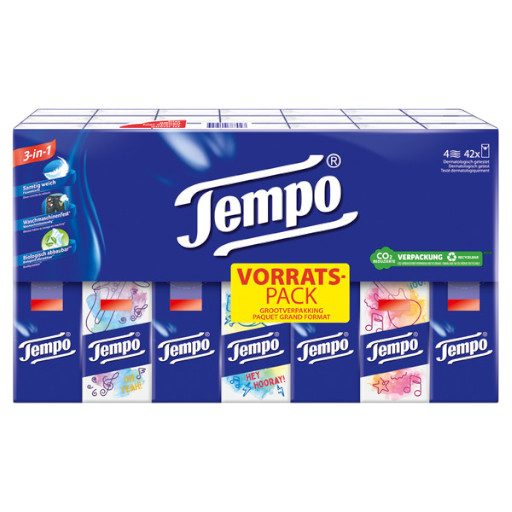 TEMPO 42 X 10 TASCHENTUECHER VORRATSPACKUNG