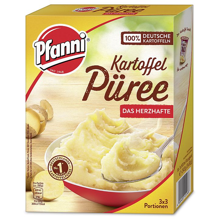 PFANNI KARTOFFELPUEREE 3 X 3 PORTIONEN DAS HERZHAFTE 