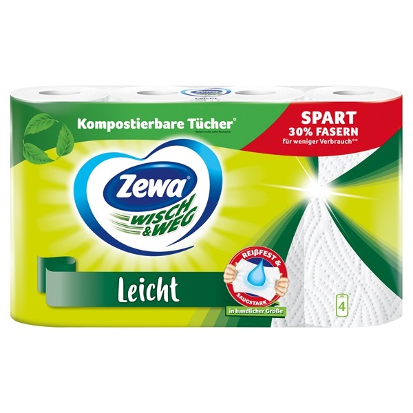 ZEWA WISCH & WEG LEICHT 4 X 48 BLATT 