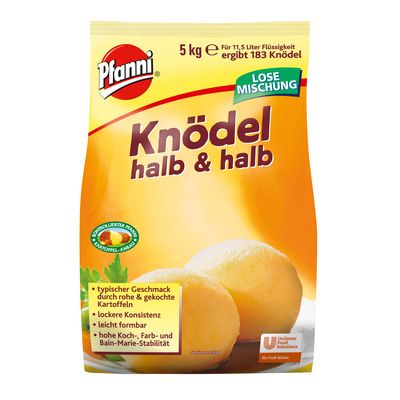 PFANNI KNOEDEL HALB & KALB ERG. 91 PORTIONEN Á 180G  5 KG