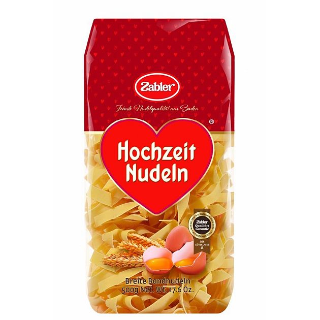 ZABLER HOCHZEIT NUDELN BREITE BANDNUDELN 500G