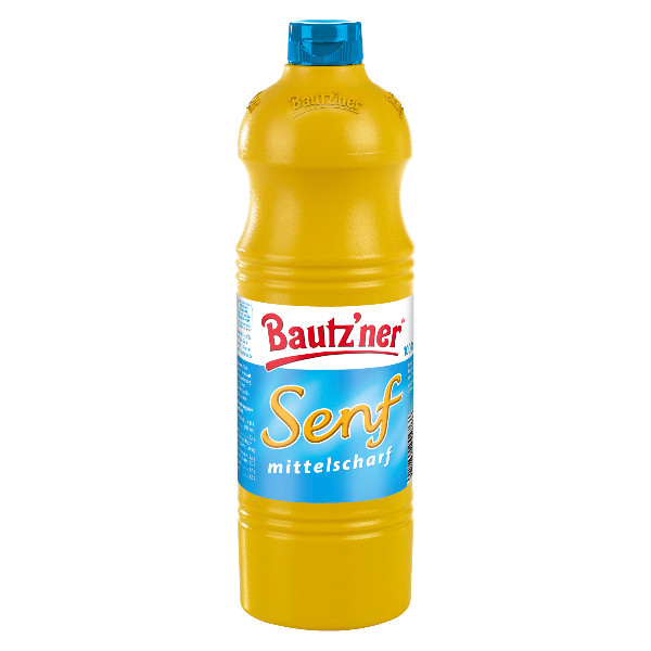 BAUTZ´NER SENF MITTELSCHARF 1000ML FLASCHE 