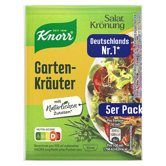 KNORR SALATKROENUNG GARTENKRAEUTER 5ER PACK 