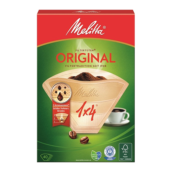 MELITTA FILTERTUETEN ORIGINAL 1 X 4 - 40 STUECK PACKUNG