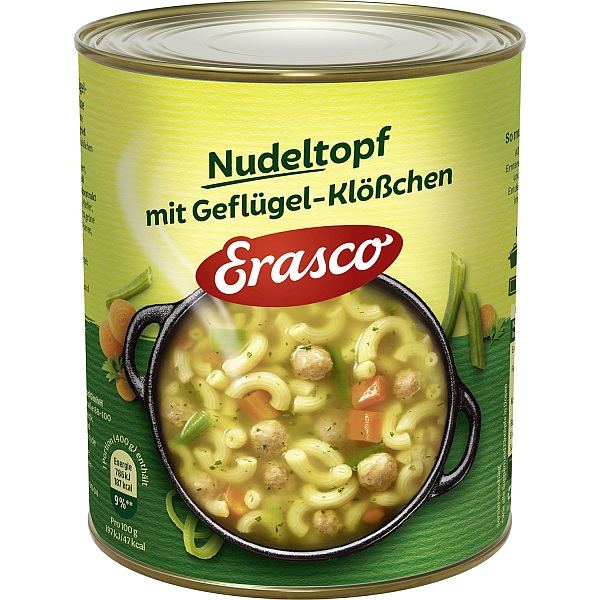 ERASCO NUDELTOPF MIT GEFLUEGEL - KLOESSCHEN 800G
